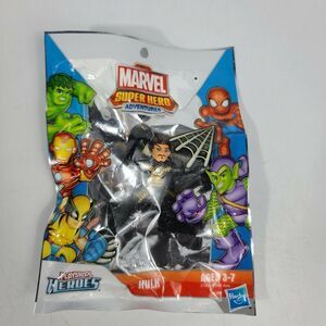 RARE! ERROR! Playskool Marvel Super Hero Adventures Black Iron Man in Hulk Bag!